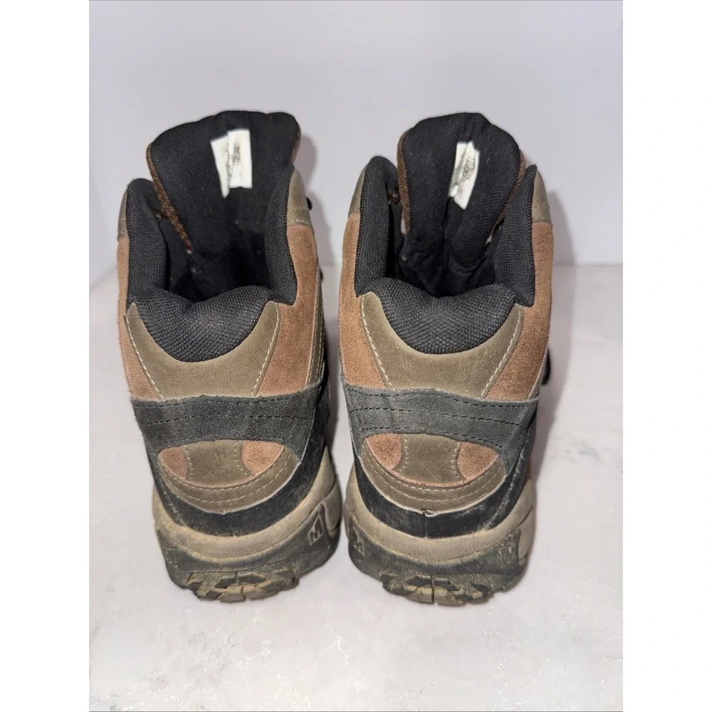MERRELL Reflex Mens Size 10.5 Waterproof Mid Hiking Ankle Boots Laces Brown